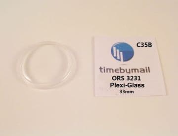 For ORIS 3231 Plexi-Glass Watch Crystal 33mm Replacement New Spare Part