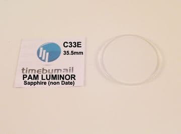 For PANERAI LUMINOR 35.5mm Non Date SAPPHIRE Watch New Replacement Crystal