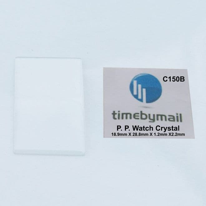 For PATEK PHILIPPE Watch Glass Crystal 18.9mm X 28.8mm X 1.2 X 2.2 Part