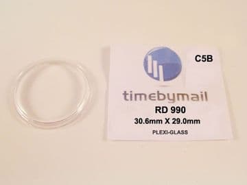 For RADO 990 Plexi-Glass Watch Crystal 30.6mm X 29mm Replacement Spare Part