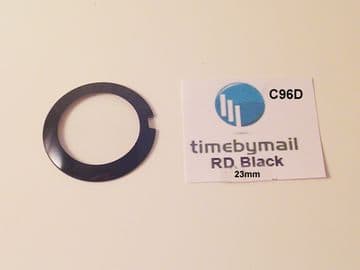 For RADO COUPOLE 23mm Black Watch Glass Crystal Replacement New Spare Part