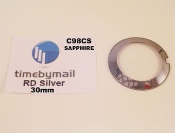 For RADO COUPOLE 30mm Silver SAPPHIRE Watch Glass Crystal New Spare Part