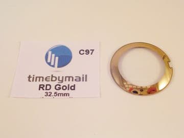 For RADO COUPOLE 32.5mm Gold Watch Glass Crystal Replacement New Spare Part