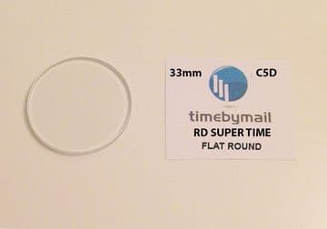 For RADO SUPER TIME Watch Glass Crystal 33mm New Replacement Spare Part