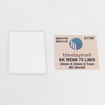 For SEIKO 8620-5140 Vintage Dress Watch Crystal 24mm X 20mm