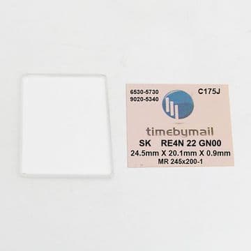 For SEIKO 9020-5340 Vintage Dress Watch Crystal 24.5mmX20.1mm