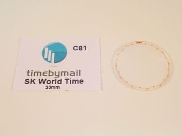 For SEIKO WORLD TIME Replacement WATCH GLASS CRYSTAL 33mm Spare Part