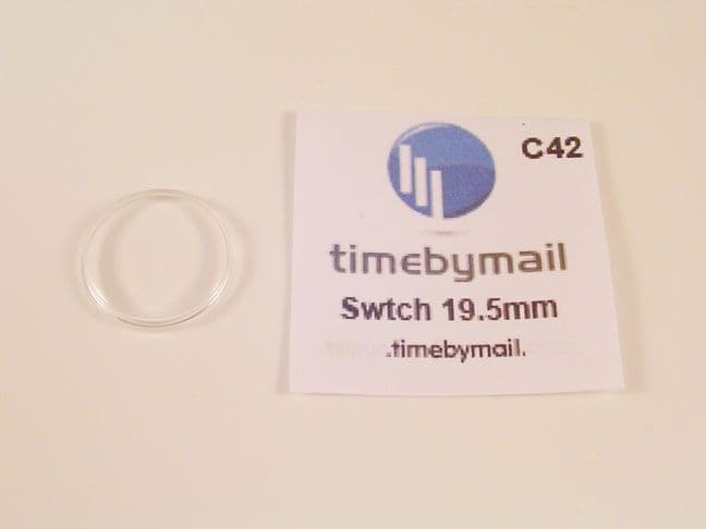 For SWATCH 19.5mm Watch Replacement Plexi-Glass Crystal No Date Spare Part