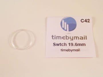 For SWATCH 19.6mm Watch Replacement Plexi-Glass Crystal No Date Spare Part