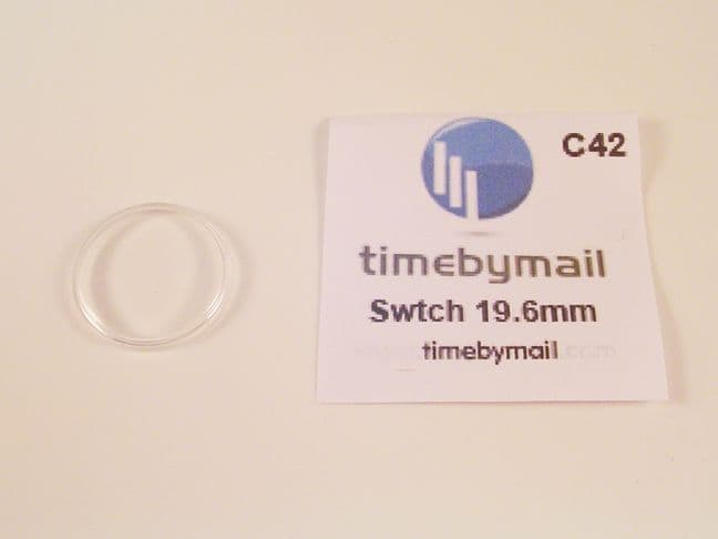 For SWATCH 19.6mm Watch Replacement Plexi-Glass Crystal No Date Spare Part