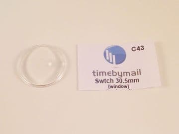 For SWATCH 30.5mm Watch Replacement Plexi-Glass Crystal No Date Spare Part