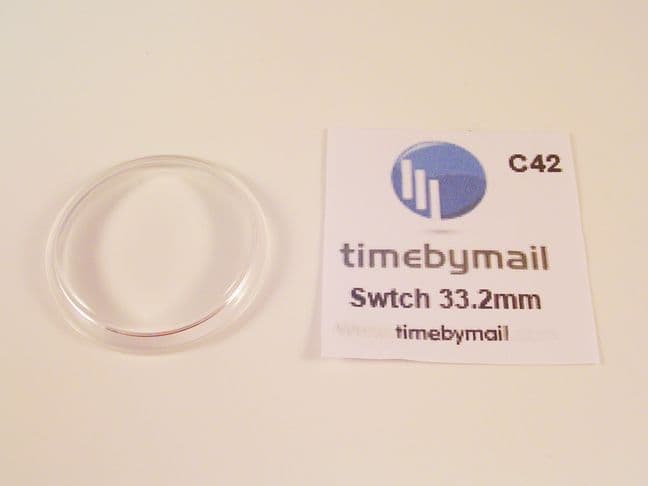 For SWATCH 33.2mm Watch Replacement Plexi-Glass Crystal No Date Spare Part