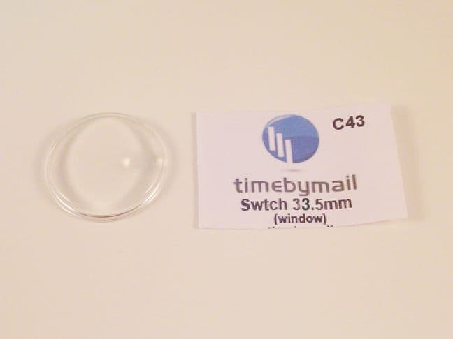 For SWATCH 33.5mm Watch Replacement Plexi-Glass Crystal Date Spare Part