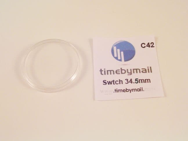 For SWATCH 34.5mm Watch Replacement Plexi-Glass Crystal No Date Spare Part