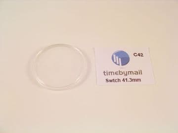 For SWATCH 41.3mm Watch Replacement Plexi-Glass Crystal No Date Spare Part