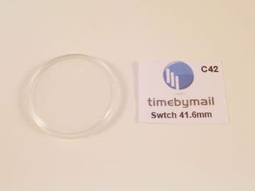 For SWATCH 41.6mm Watch Replacement Plexi-Glass Crystal No Date Spare Part