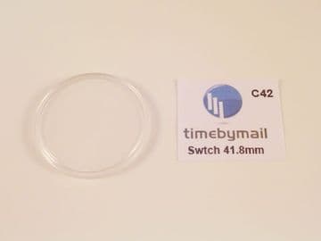 For SWATCH 41.8mm Watch Replacement Plexi-Glass Crystal No Date Spare Part