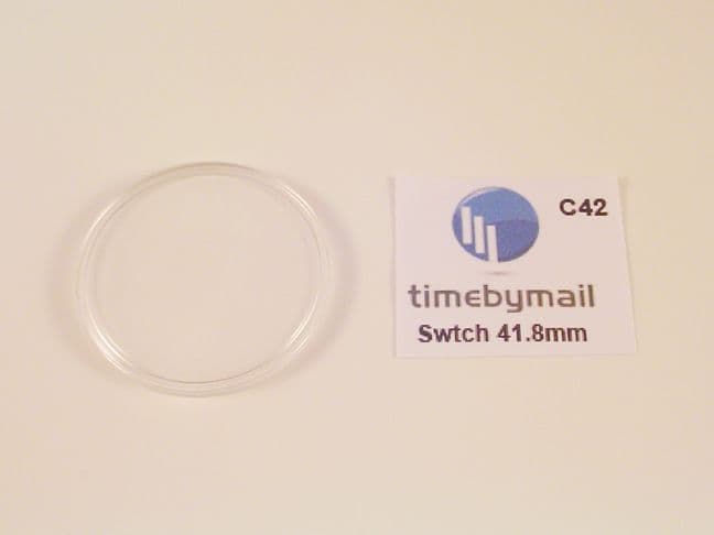 For SWATCH 41.8mm Watch Replacement Plexi-Glass Crystal No Date Spare Part