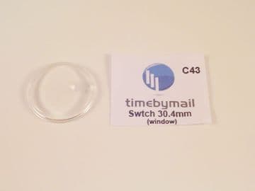 FOR SWATCH WATCH REPLACEMENT GLASS CRYSTAL FITS 30.4mm DATE C43