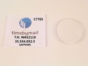 For TAG HEUER CARRERA WAS2110 Sapphire Watch Crystal NEW 35.5mm Spare Part