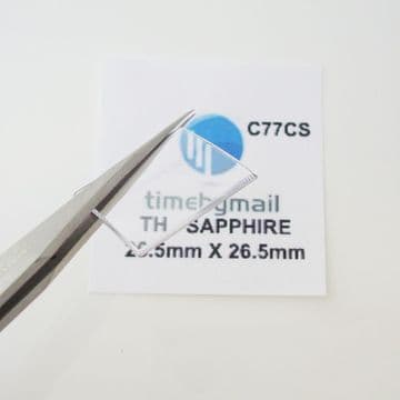 For TAG HEUER MONACO Sapphire Watch Crystal 26.5mm X 26.5mm Spare Part