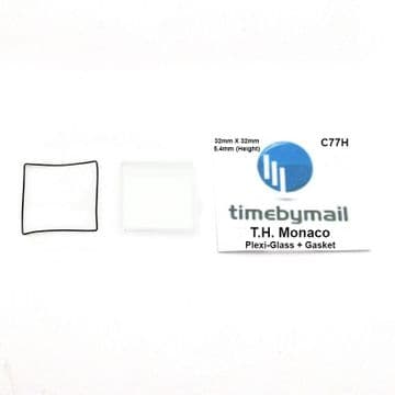 For TAG HEUER MONACO Watch Plexi-Glass Crystal & Gasket 32mm NEW Spare Part