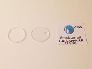 For TUDOR 75403 N Prince SAPPHIRE 27.9mm Watch Crystal Date Window 25-270c