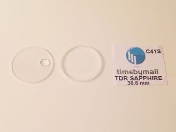 For TUDOR 76214-A Prince SAPPHIRE 30.6mm Watch Crystal Date Window 25-298c