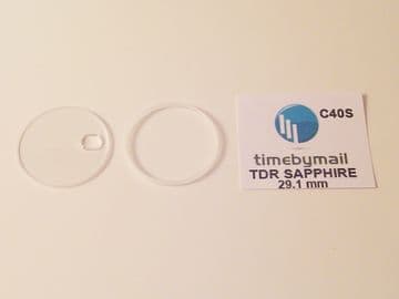 For TUDOR 91534 N Prince SAPPHIRE 29.1mm Watch Crystal Date Window 25-282c