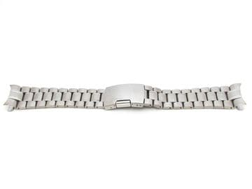 High Quality Stainless Steel Curved Ended Watch Strap with Deployment Clasp
