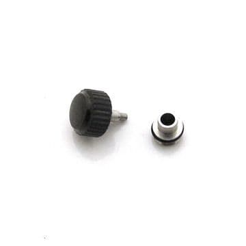 Large BLACK Screw Down Locking 7mm Watch CROWN / WINDER Stainless Steel Parts
