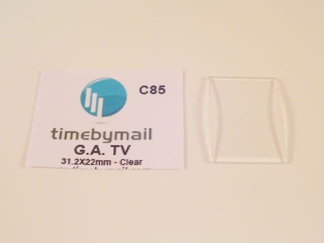 ARMANI TV Replacement Crystal - Clear Colour | Watch Glass and Crystals | Watch Hands | Watch Straps and Bands | Watch Tools | Cleaning | Watch Parts | Vintage Watch Parts | Watch Batteries | Clock Parts