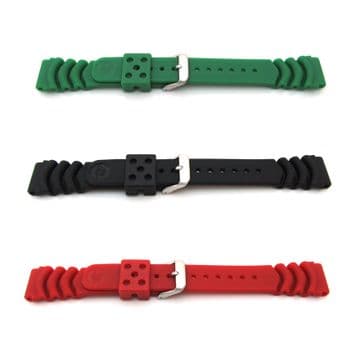 ORIGINAL SEIKO MONSTER Watch Strap Band Mens PU Rubber Red Black Green