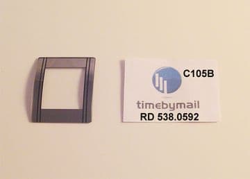 Rado 538.0592 Integral 36mm X 29.7mm Silver and Black Crystal