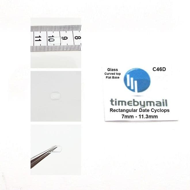Rectangular DATE CYCLOPS Magnifying Lens Bubble Watch Glass Crystal 3.5mm-9.5mm