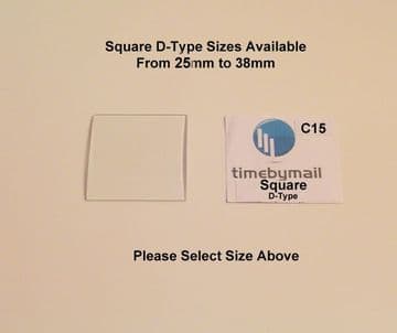 Single Domed D-Type Square Shape Watch Crystal 25mm - 38mm Replacement Glass Part