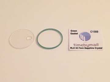 Watch Crystal For ROLEX 218238 Green Gasket Fits Day Date Sapphire 32.7mm