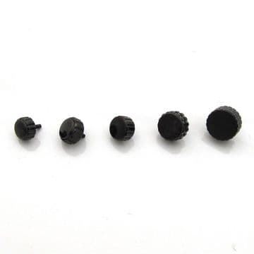 X LARGE Black Watch CROWNS & WINDERS 7mm to 10mm New Stainless Steel Spare Parts