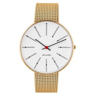 Arne Jacobsen 53108-2009 Bankers Watch Medium 40mm with Gold Mesh Strap