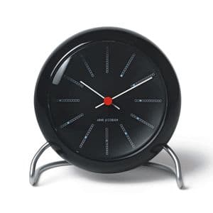 Arne Jacobsen Bankers 1971 Black Table Clock 43680