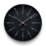 Arne Jacobsen Bankers 29cm Black Wall Clock 43646