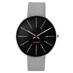Arne Jacobsen Bankers Watch Black Dial Medium 40mm with Mesh Strap 53105-2008