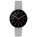 Arne Jacobsen Bankers Watch Black Dial Small 34mm with Mesh Strap 53104-1608