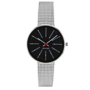 Arne Jacobsen Bankers Watch Black Dial X-Small 30mm with Mesh Strap 53116-1408
