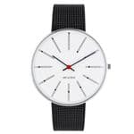 Arne Jacobsen Bankers Watch Medium 40mm with Black Mesh Strap 53102-2010