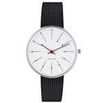 Arne Jacobsen Bankers Watch Small 34mm with Black Mesh Strap 53101-1610