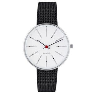 Arne Jacobsen Bankers Watch Small 34mm with Black Mesh Strap 53101-1610