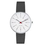 Arne Jacobsen Bankers Watch Small 34mm with Grey Mesh Strap 53101-1612