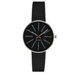 Arne Jacobsen Bankers Watch X-Small 30mm Black Dial with Mesh Strap 53116-1410