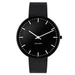 Arne Jacobsen City Hall Watch All Black Medium 40mm with Mesh Strap 53205B-2010